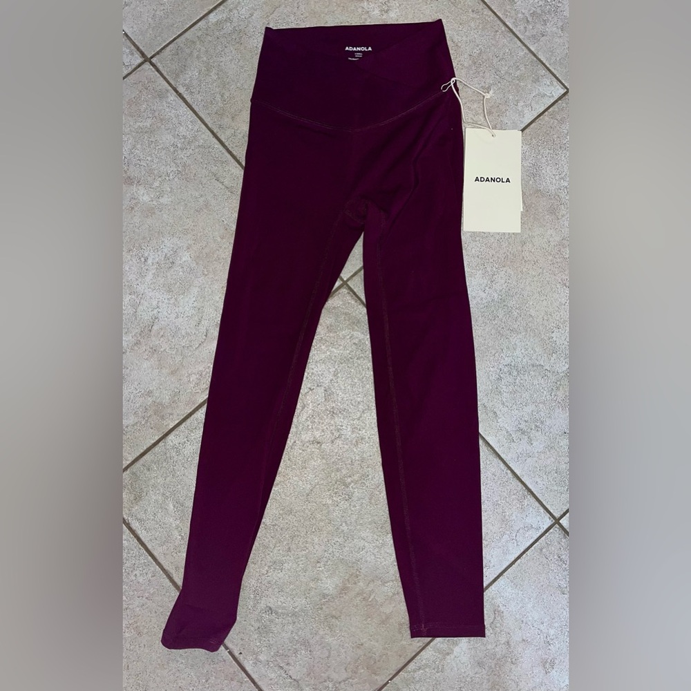 Adanola Ultimate Wrap Over Leggings in Dark Cherry